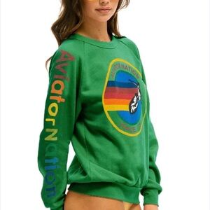 Laguna Beach Surf Crewneck Kelly Green